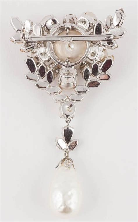 christian dior booch|Christian Dior pearl brooch.